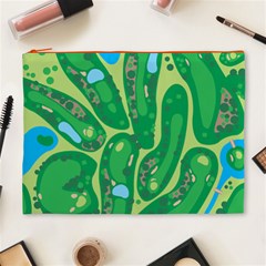 Golf Course Par Golf Course Green Cosmetic Bag (XL) from ArtsNow.com Front