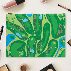 Golf Course Par Golf Course Green Cosmetic Bag (XL) from ArtsNow.com Front