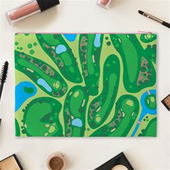 Golf Course Par Golf Course Green Cosmetic Bag (XL) from ArtsNow.com Back