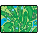 Golf Course Par Golf Course Green Fleece Blanket (Large)