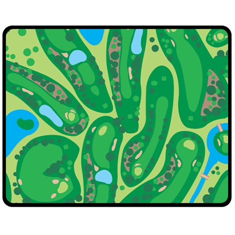 Golf Course Par Golf Course Green Fleece Blanket (Medium) from ArtsNow.com 60 x50  Blanket Front