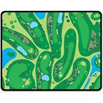 Golf Course Par Golf Course Green Fleece Blanket (Medium)