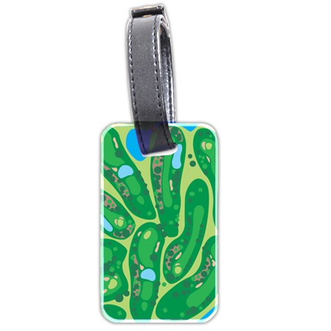 Golf Course Par Golf Course Green Luggage Tag (two sides) from ArtsNow.com Front