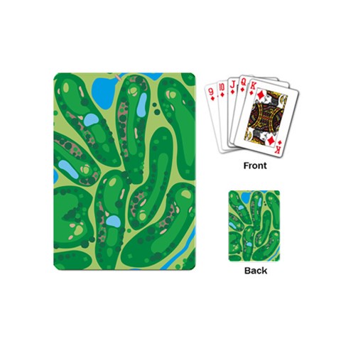 Golf Course Par Golf Course Green Playing Cards Single Design (Mini) from ArtsNow.com Back