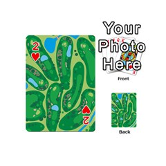 Golf Course Par Golf Course Green Playing Cards 54 Designs (Mini) from ArtsNow.com Front - Heart2