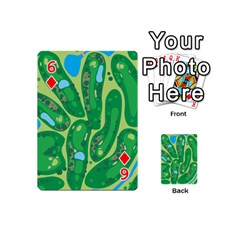 Golf Course Par Golf Course Green Playing Cards 54 Designs (Mini) from ArtsNow.com Front - Diamond6