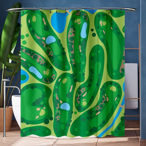 Golf Course Par Golf Course Green Shower Curtain 60  x 72  (Medium)  from ArtsNow.com 60 x72  Curtain