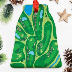 Golf Course Par Golf Course Green Bell Ornament (Two Sides) from ArtsNow.com Back