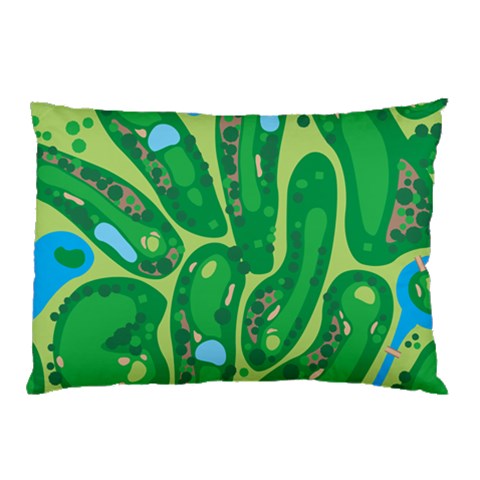 Golf Course Par Golf Course Green Pillow Case (Two Sides) from ArtsNow.com Front