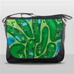 Golf Course Par Golf Course Green Messenger Bag