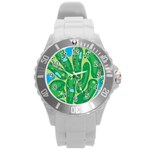 Golf Course Par Golf Course Green Round Plastic Sport Watch (L)