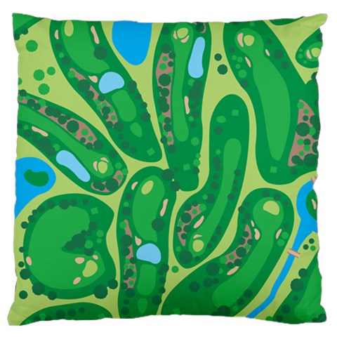 Golf Course Par Golf Course Green Large Cushion Case (Two Sides) from ArtsNow.com Front
