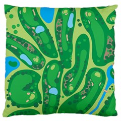 Golf Course Par Golf Course Green Large Cushion Case (Two Sides) from ArtsNow.com Front