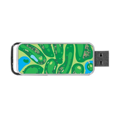 Golf Course Par Golf Course Green Portable USB Flash (Two Sides) from ArtsNow.com Front
