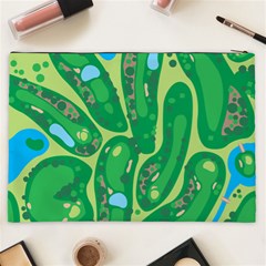 Golf Course Par Golf Course Green Cosmetic Bag (XXL) from ArtsNow.com Back