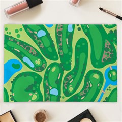 Golf Course Par Golf Course Green Cosmetic Bag (XXL) from ArtsNow.com Back
