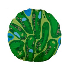 Golf Course Par Golf Course Green Standard 15  Premium Round Cushions from ArtsNow.com Back