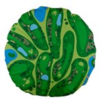 Golf Course Par Golf Course Green Large 18  Premium Round Cushions