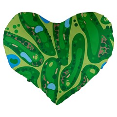 Golf Course Par Golf Course Green Large 19  Premium Heart Shape Cushions from ArtsNow.com Back