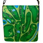 Golf Course Par Golf Course Green Flap Closure Messenger Bag (S)