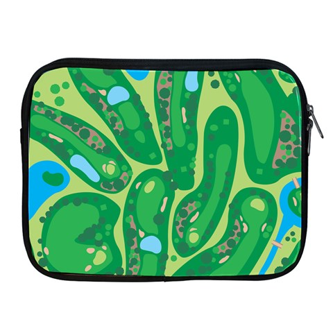 Golf Course Par Golf Course Green Apple iPad 2/3/4 Zipper Cases from ArtsNow.com Front