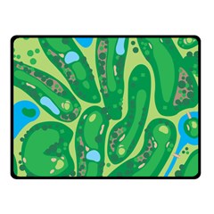 Golf Course Par Golf Course Green Two Sides Fleece Blanket (Small) from ArtsNow.com 45 x34  Blanket Back