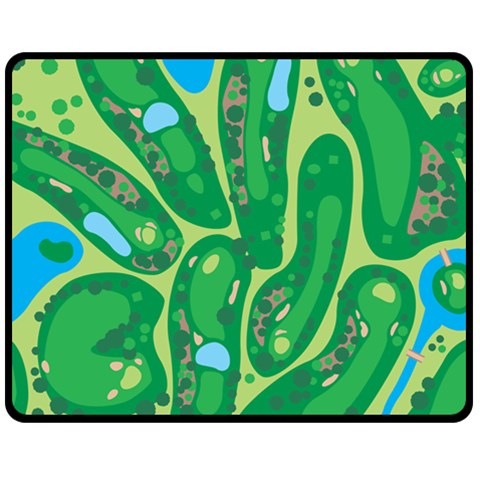 Golf Course Par Golf Course Green Two Sides Fleece Blanket (Medium) from ArtsNow.com 58.8 x47.4  Blanket Front