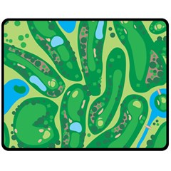 Golf Course Par Golf Course Green Two Sides Fleece Blanket (Medium) from ArtsNow.com 58.8 x47.4  Blanket Front