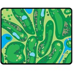 Golf Course Par Golf Course Green Two Sides Fleece Blanket (Medium)