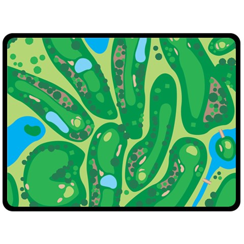Golf Course Par Golf Course Green Two Sides Fleece Blanket (Large) from ArtsNow.com 80 x60  Blanket Front