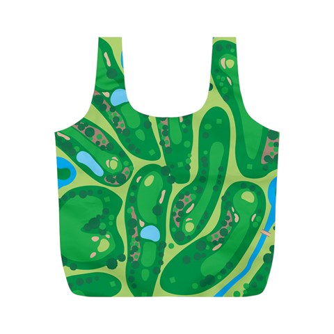 Golf Course Par Golf Course Green Full Print Recycle Bag (M) from ArtsNow.com Front