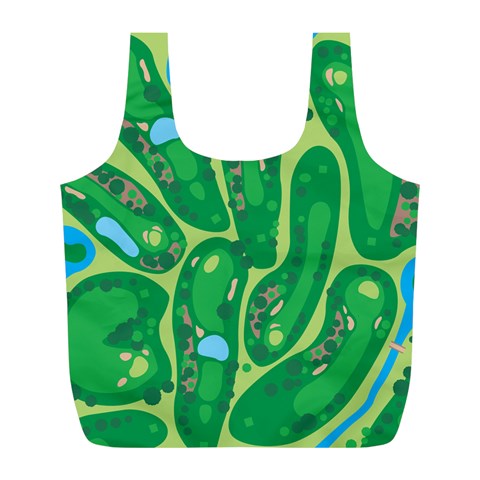Golf Course Par Golf Course Green Full Print Recycle Bag (L) from ArtsNow.com Front