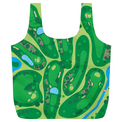 Golf Course Par Golf Course Green Full Print Recycle Bag (XL) from ArtsNow.com Front