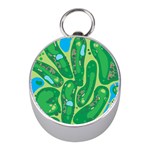 Golf Course Par Golf Course Green Mini Silver Compasses