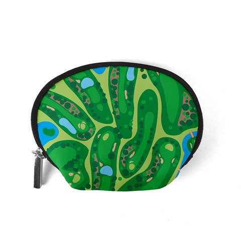 Golf Course Par Golf Course Green Accessory Pouch (Small) from ArtsNow.com Back