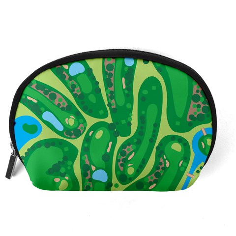 Golf Course Par Golf Course Green Accessory Pouch (Large) from ArtsNow.com Back