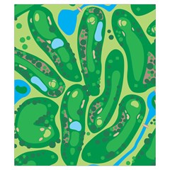 Golf Course Par Golf Course Green Drawstring Pouch (Small) from ArtsNow.com Back