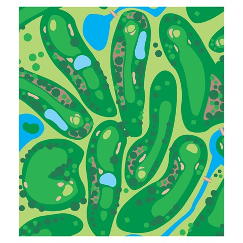 Golf Course Par Golf Course Green Drawstring Pouch (Medium) from ArtsNow.com Front