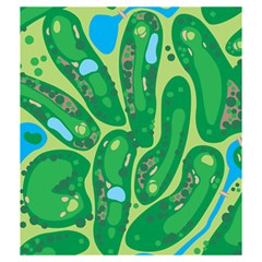 Golf Course Par Golf Course Green Drawstring Pouch (Medium) from ArtsNow.com Back