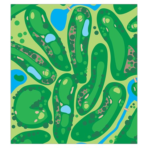Golf Course Par Golf Course Green Drawstring Pouch (Large) from ArtsNow.com Front