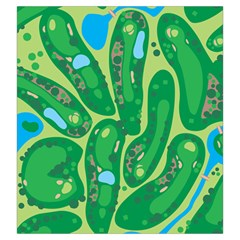 Golf Course Par Golf Course Green Drawstring Pouch (Large) from ArtsNow.com Front