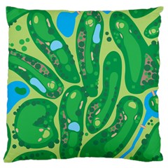 Golf Course Par Golf Course Green Large Premium Plush Fleece Cushion Case (Two Sides) from ArtsNow.com Front
