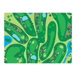 Golf Course Par Golf Course Green Two Sides Premium Plush Fleece Blanket (Mini)
