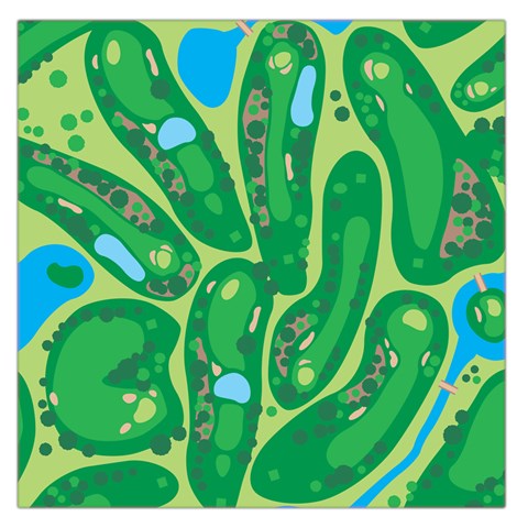 Golf Course Par Golf Course Green Square Satin Scarf (36  x 36 ) from ArtsNow.com Front