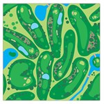 Golf Course Par Golf Course Green Square Satin Scarf (36  x 36 )