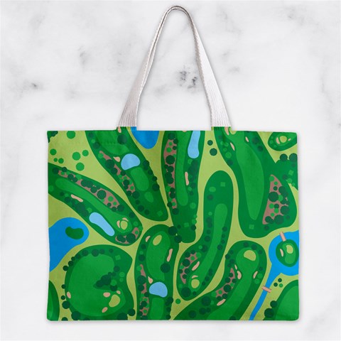Golf Course Par Golf Course Green Zipper Mini Tote Bag from ArtsNow.com Front