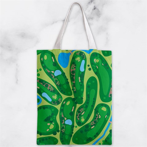 Golf Course Par Golf Course Green Zipper Classic Tote Bag from ArtsNow.com Front