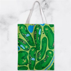 Golf Course Par Golf Course Green Zipper Classic Tote Bag from ArtsNow.com Back