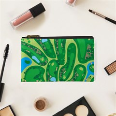 Golf Course Par Golf Course Green Cosmetic Bag (XS) from ArtsNow.com Front