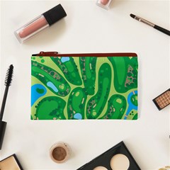 Golf Course Par Golf Course Green Cosmetic Bag (XS) from ArtsNow.com Front